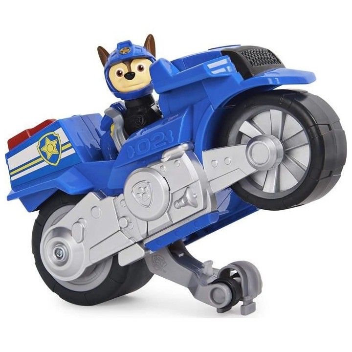 PAT PATROUILLE - VEHICULE + FIGURINE AMOVIBLE CHASE MOTO PUPS Paw Patr