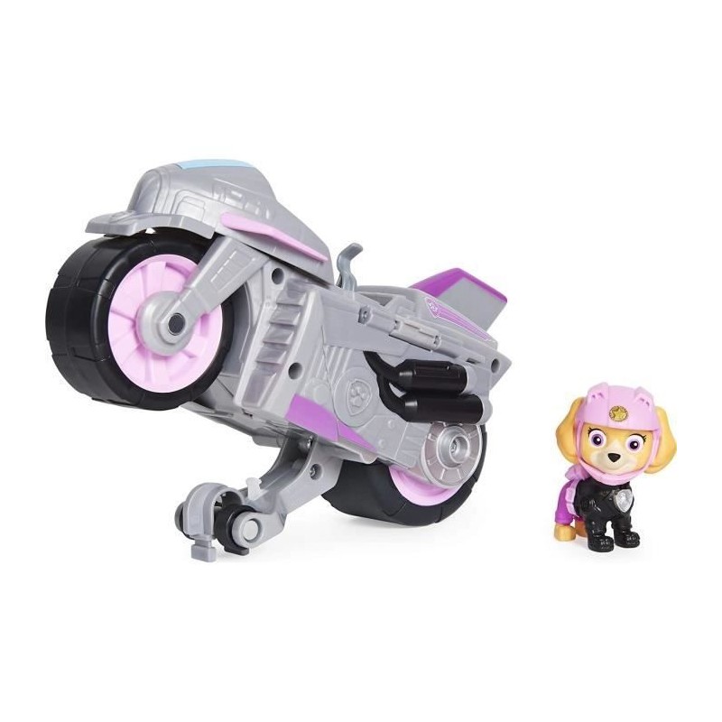 PAT PATROUILLE - VEHICULE + FIGURINE AMOVIBLE STELLA MOTO PUPS Paw Patrol - Moto Rétrofriction - 6061225 - Jouet Enfant 3 Ans e