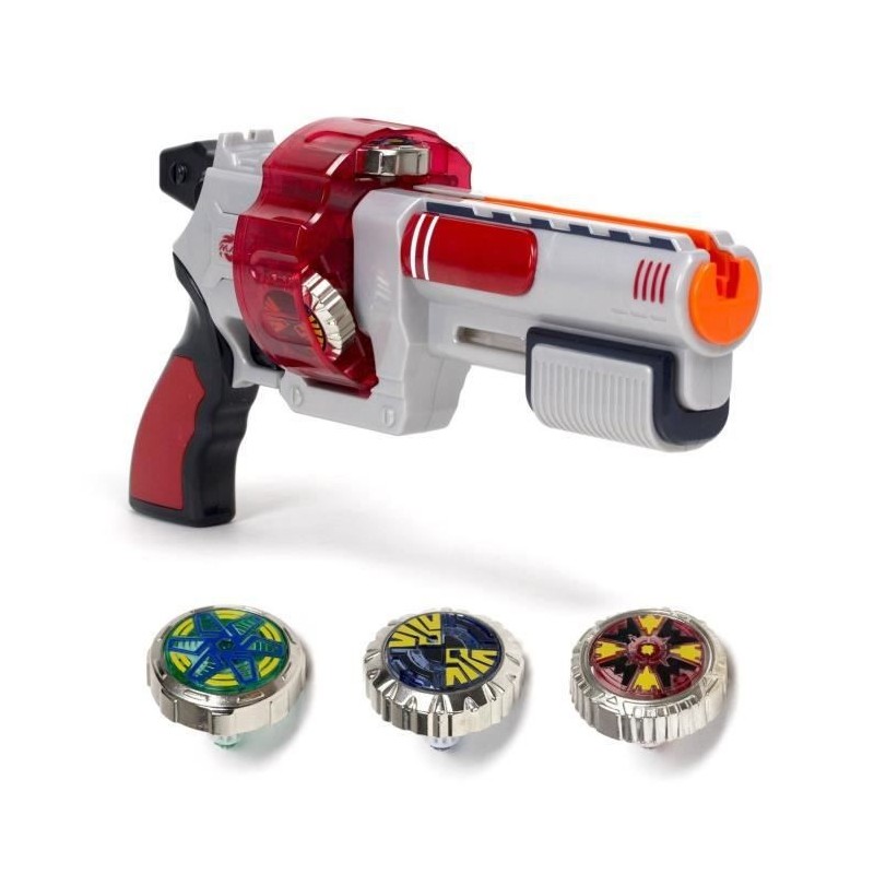 SPINNER M.A.D MINI SERIE - Pistolet blaster - Lanceur de 3 Toupies de combat - A partir de 5 ans