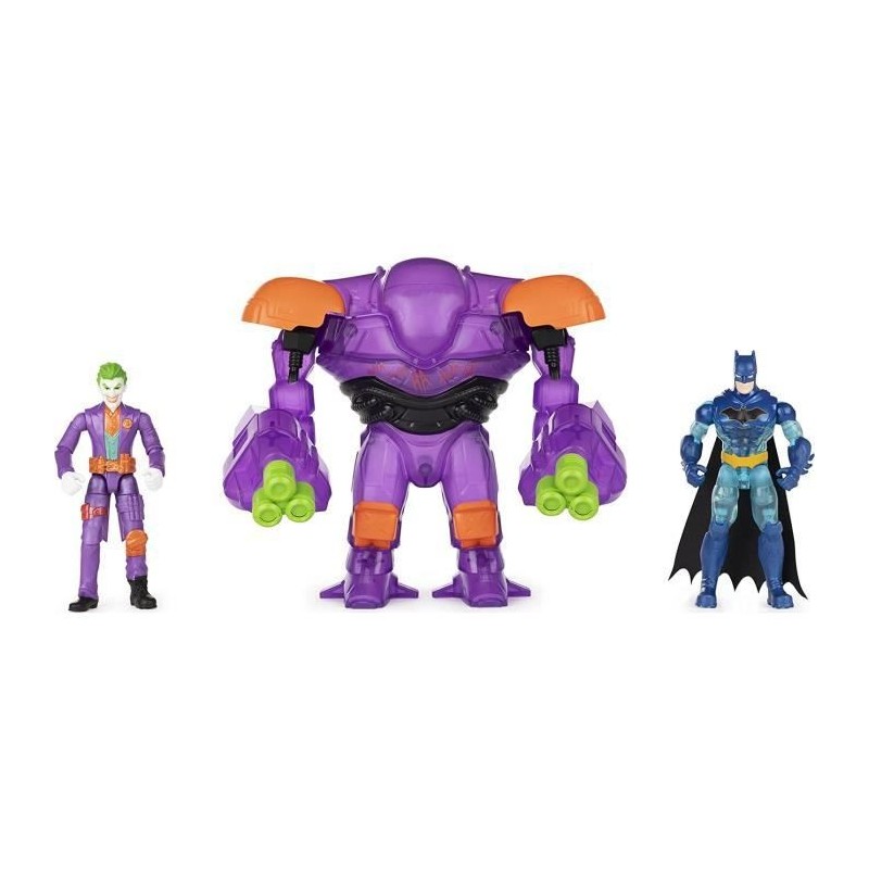 BATMAN - COFFRET 2 FIGURINES 10 CM BATMAN + JOKER AVEC ARMURE TECH - 6060834 - Figurines Héros Enfant