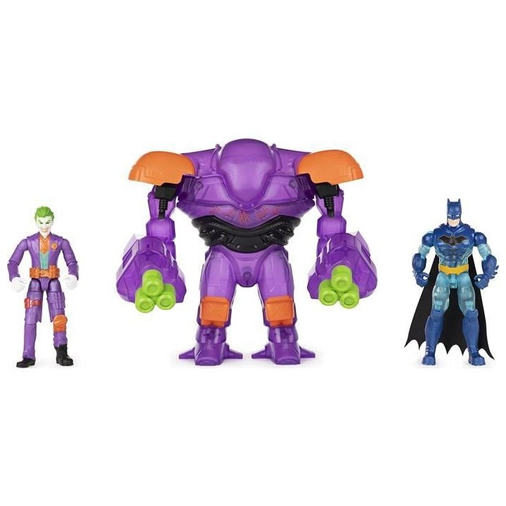 BATMAN - COFFRET 2 FIGURINES 10 CM BATMAN + JOKER AVEC ARMURE TECH - 6