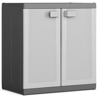 KETER | ARMOIRE BASSE LOGICO XL, Noir / Gris, 89 x 54 x 93 cm