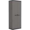 KETER | ARMOIRE HAUTE PIU, Gris / Noir, 68 x 39 x 166 cm