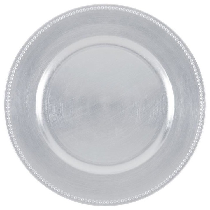 ABS T1904301-AX lot de 6 dessous d'assiettes en pp effet perle d33cm -