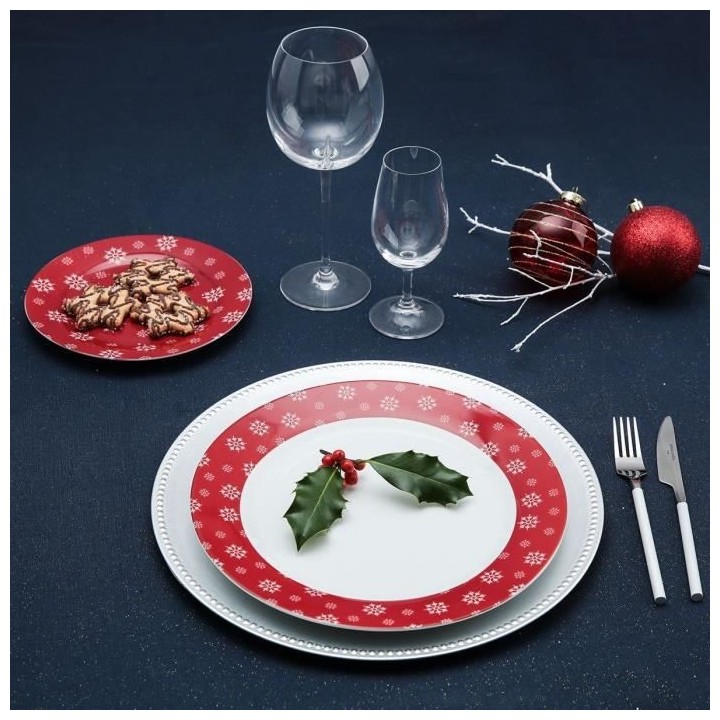 ABS T1904301-AX lot de 6 dessous d'assiettes en pp effet perle d33cm -