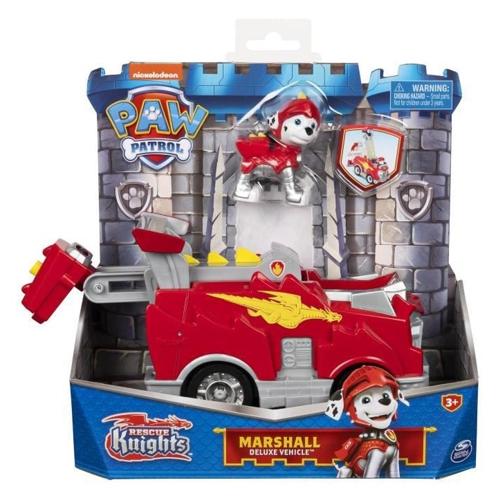 VEHICULE + FIGURINE MARCUS RESCUE KNIGHTS La Pat' Patrouille