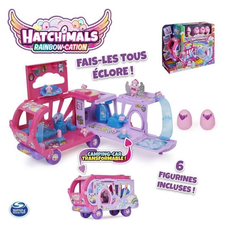 PLAYSET CAMPING CAR ARC-EN-CIEL FAMILLE SURPRISE