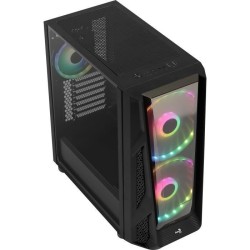 AEROCOOL BOITIER PC NightHawk Duo - Moyen Tour - Noir - Verre trempé - Format E-ATX (ACCM-PB20033.11)