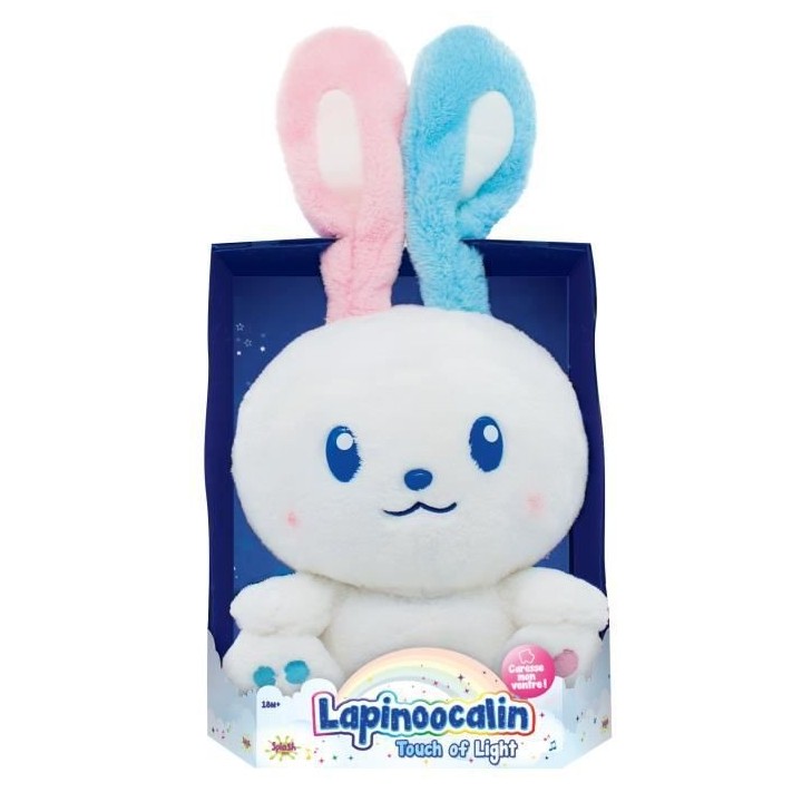Peluche veilleuse Lapinoocalin - Son et Lumiere - 50 cm
