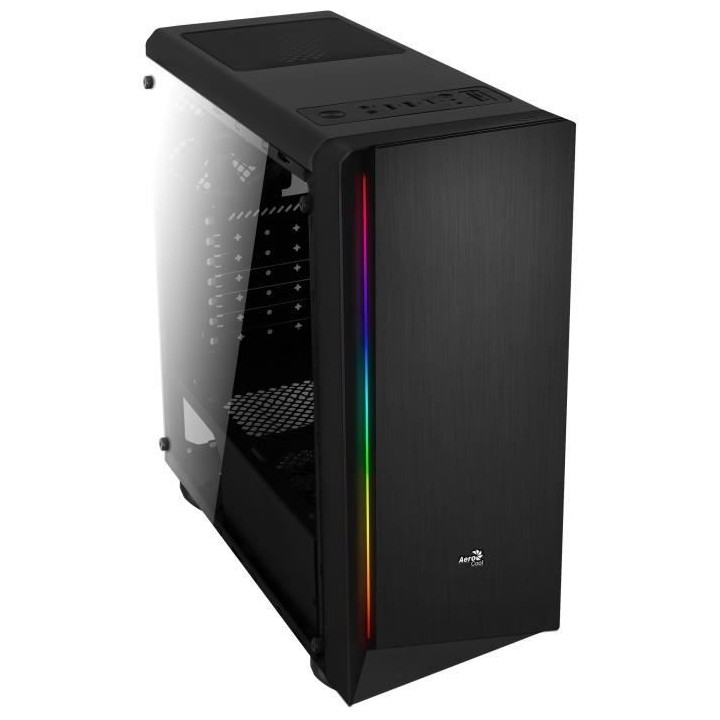 AEROCOOL BOITIER PC Rift - RGB - Moyen Tour - Noir - Verre trempé - F