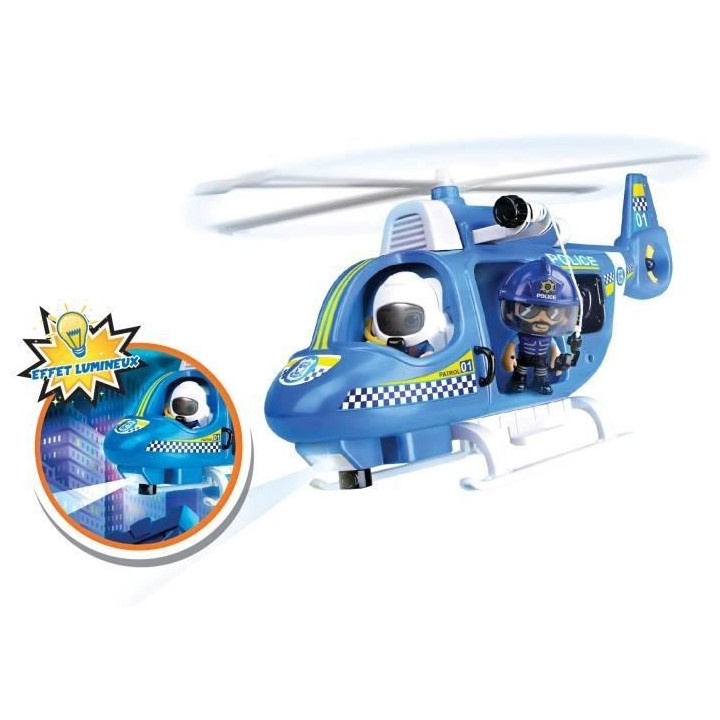 Pinypon Action - L'hélicoptere de police - 1 figurine incluse