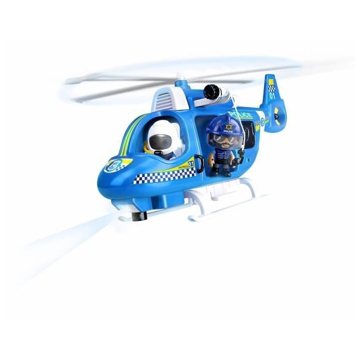 Pinypon Action - L'hélicoptere de police - 1 figurine incluse