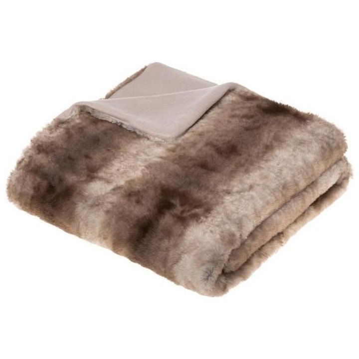 Plaid a fourrure Grizzli Ray - 120 x 160 cm - Beige