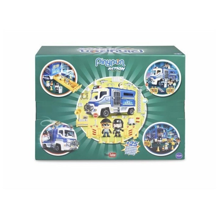 Pinypon Action - Le fourgon de police - 2 figurines incluses
