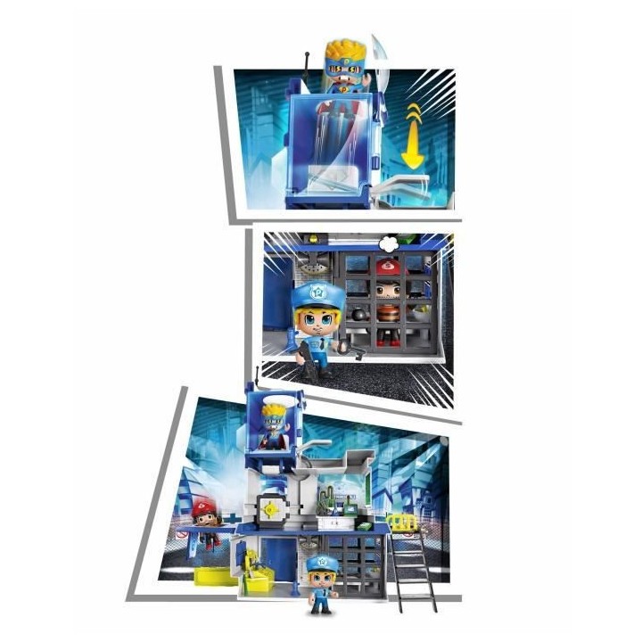 Pinypon Action - Le poste de police - 2 figurines incluses