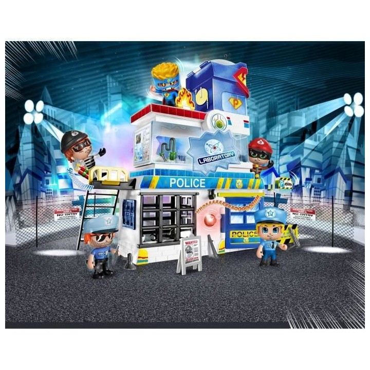 Pinypon Action - Le poste de police - 2 figurines incluses