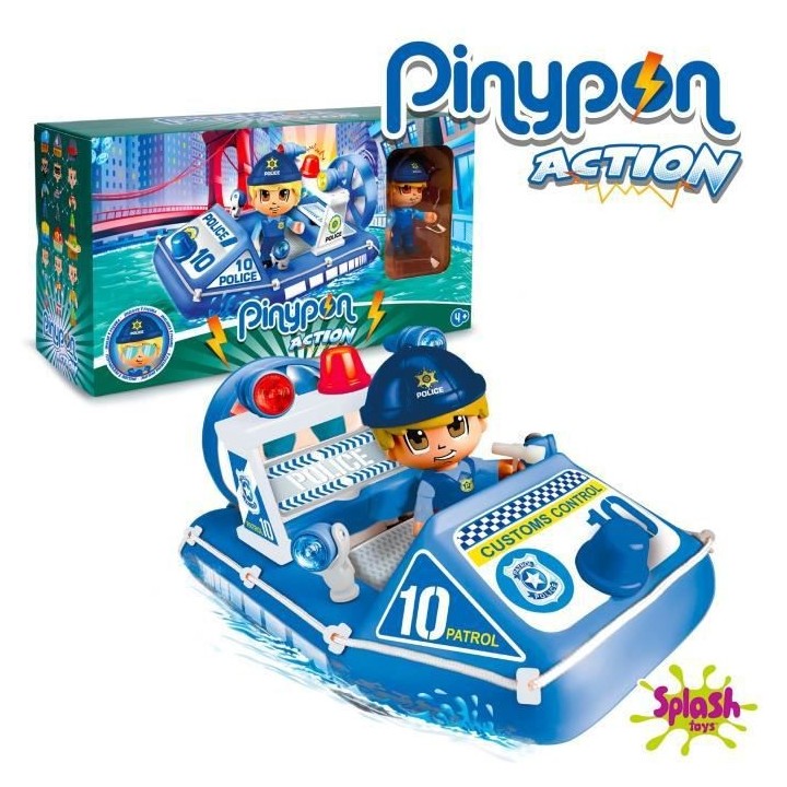 Pinypon Action - Le bateau de police - 1 figurine incluse