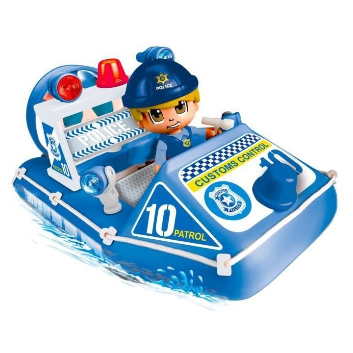 Pinypon Action - Le bateau de police - 1 figurine incluse