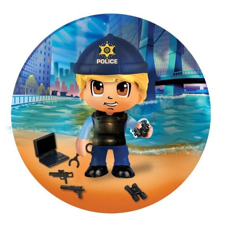 Pinypon Action - Le bateau de police - 1 figurine incluse