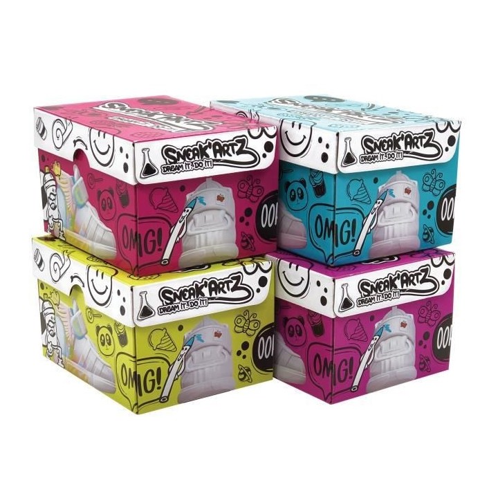 Sneak'Artz Shoebox Série 1 - 1 Basket a customiser + Accessoires - Bo