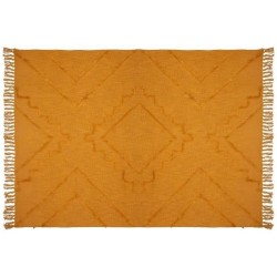 Jeté de lit Tuft Inca - 130 x 180 cm - Jaune ocre