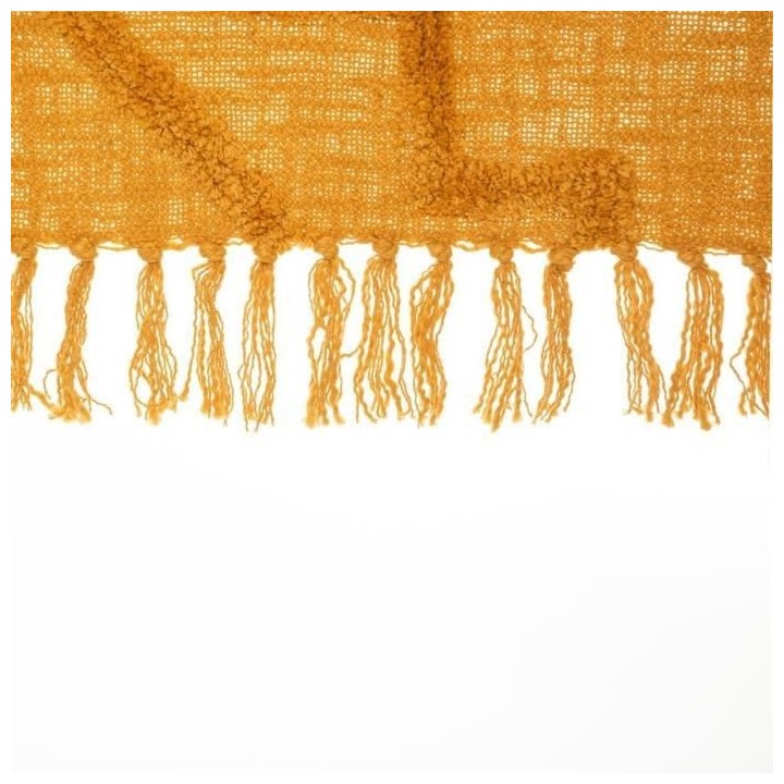 Jeté de lit Tuft Inca - 130 x 180 cm - Jaune ocre