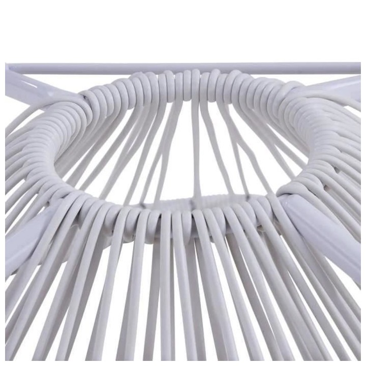 Fauteuil design en forme d'oeuf - MANA - Cordage blanc