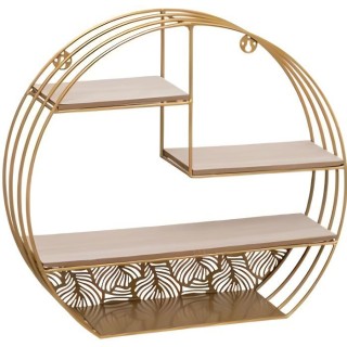 Etagere murale ronde en métal - Gold - L. 39 x l. 10,3 x H. 36 cm