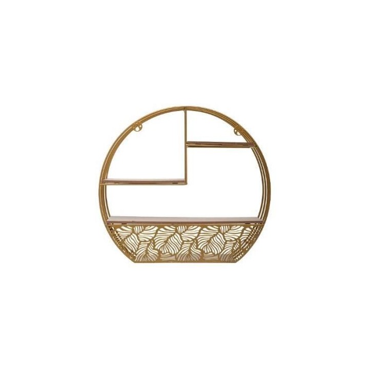 Etagere murale ronde en métal - Gold - L. 39 x l. 10,3 x H. 36 cm
