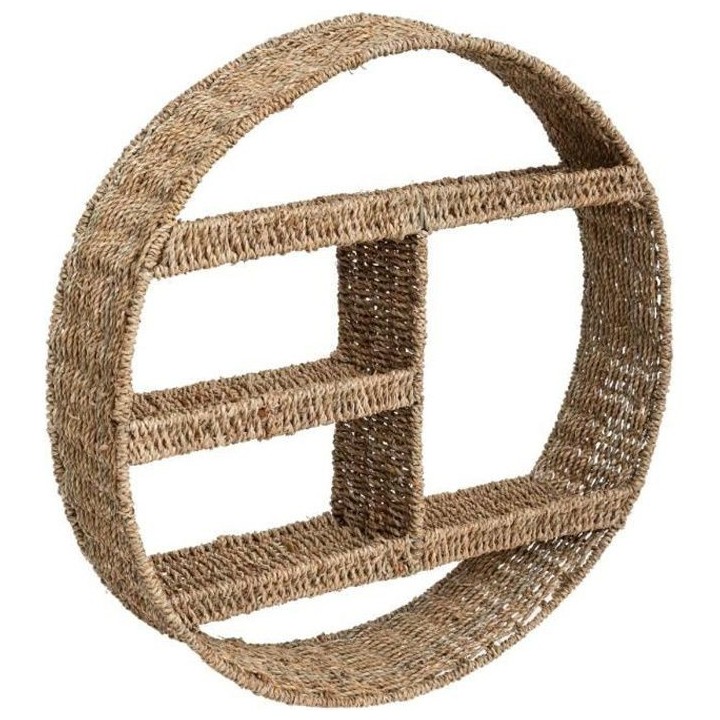 Etagere murale ronde Seagrass - Ø58 cm - Beige