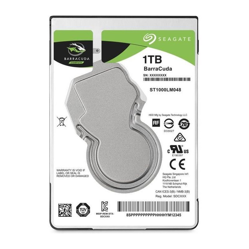 SEAGATE - Disque dur Interne - BarraCuda - 1To - 5 400 tr/min - 2.5