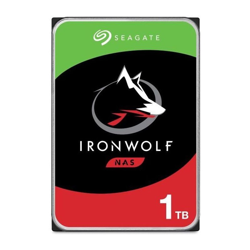 SEAGATE - Disque dur Interne - NAS IronWolf - 1To - 5 900 tr/min - 3.5