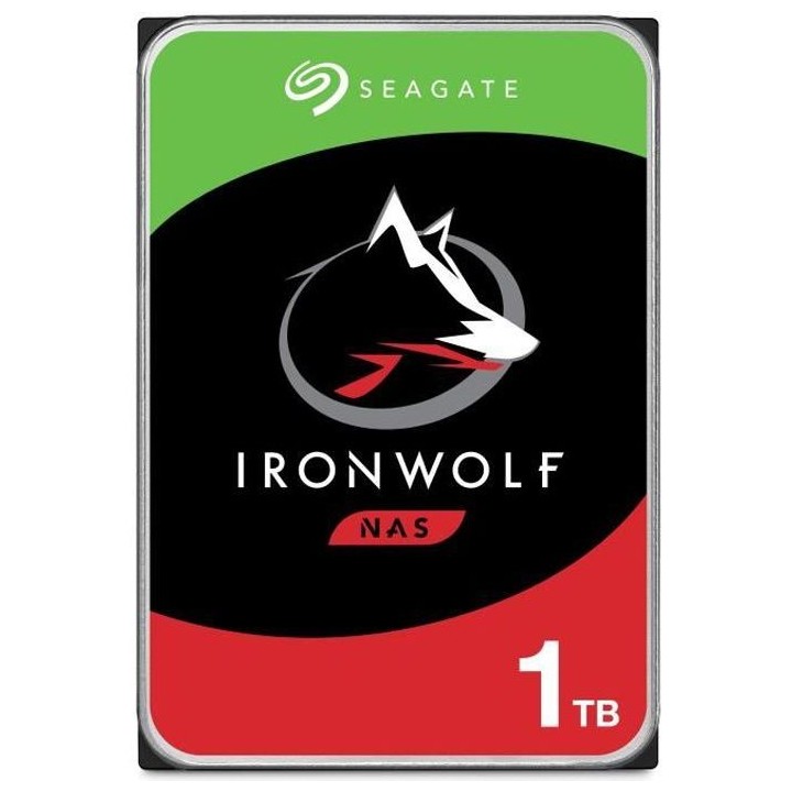 SEAGATE - Disque dur Interne - NAS IronWolf - 1To - 5 900 tr/min - 3.5