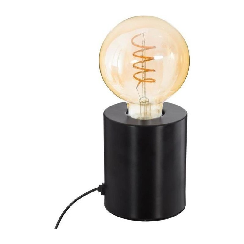 Lampe Socle Metal - Saba - Noir - H 10,5 cm