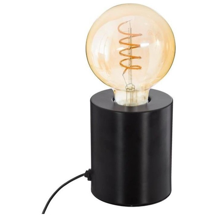 Lampe Socle Metal - Saba - Noir - H 10,5 cm
