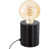 Lampe Socle Metal - Saba - Noir - H 10,5 cm