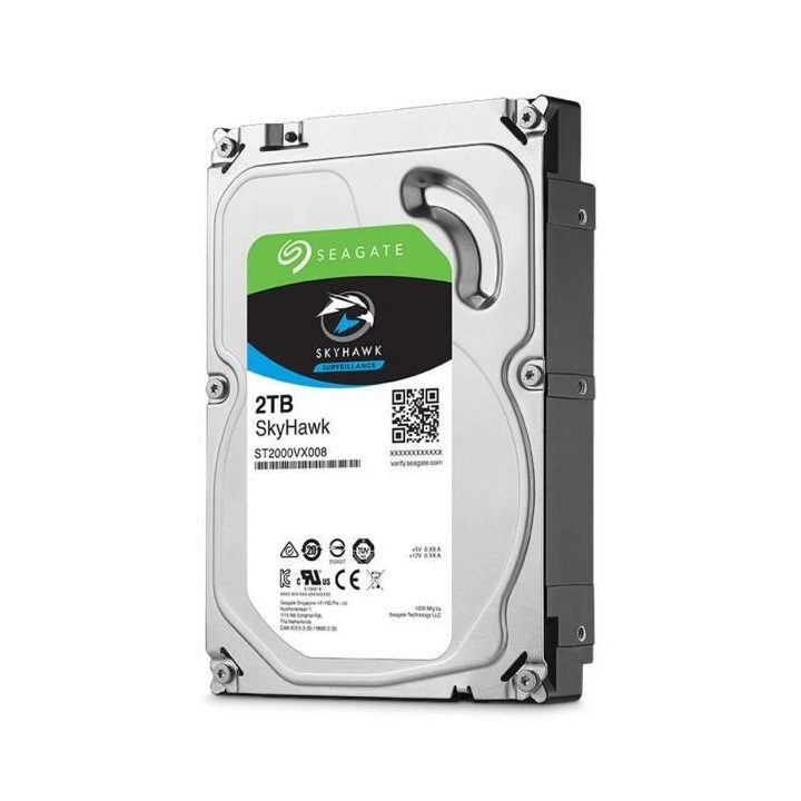 SEAGATE - Disque dur Interne - Surveillance SkyHawk - 2To - 5 900 tr/m