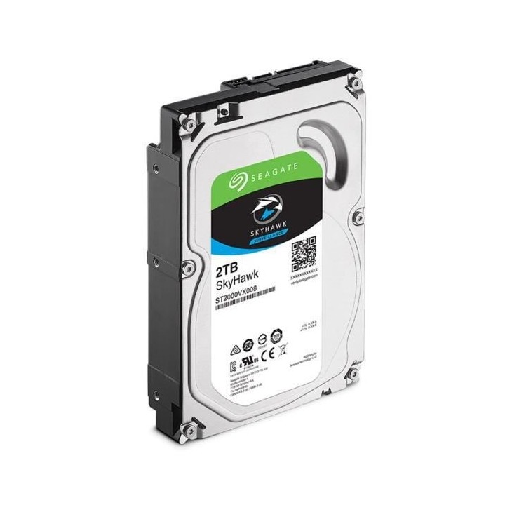 SEAGATE - Disque dur Interne - Surveillance SkyHawk - 2To - 5 900 tr/m