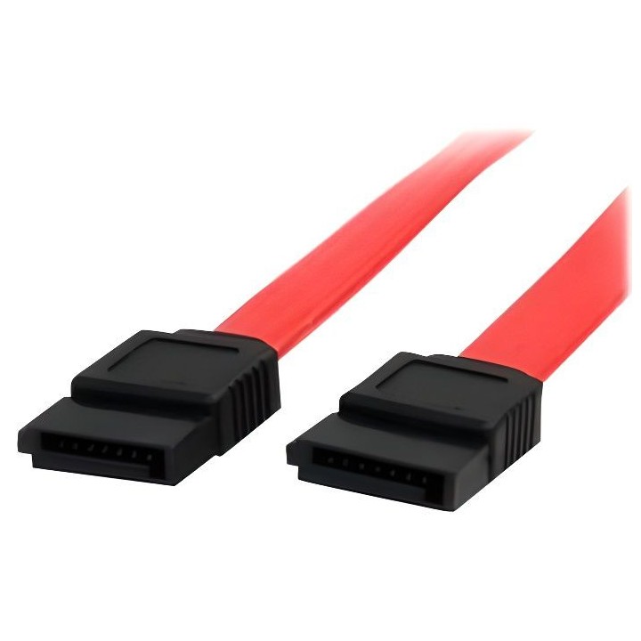 Câble SATA de 46 cm - Cordon Serial ATA en rouge - Câble SATA de 46