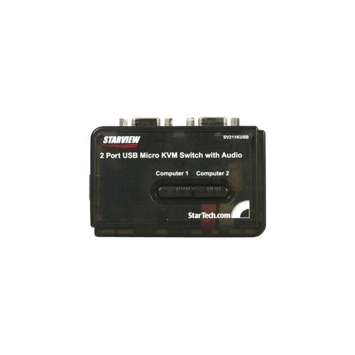 StarTech.com Kit commutateur KVM USB VGA a 2 ports avec audio et câbl