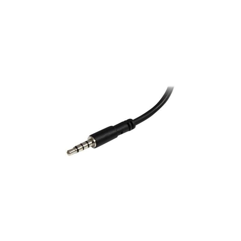 Câble répartiteur en Y pour casque Mini-Jack 3,5mm - Adaptateur pour casque avec prises pour écouteur et microphone séparée