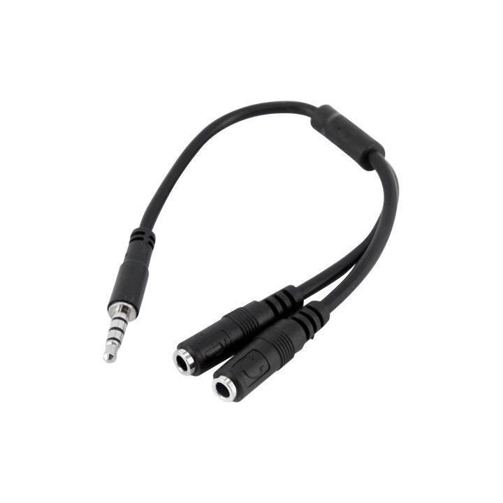 Câble répartiteur en Y pour casque Mini-Jack 3,5mm - Adaptateur pour