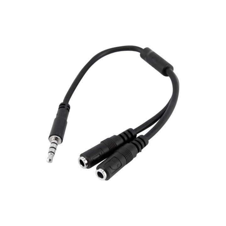 Câble répartiteur en Y pour casque Mini-Jack 3,5mm - Adaptateur pour