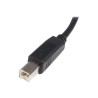 Câble USB 2.0 A vers B de 50 cm - M/M - Cordon USB A vers USB B de 0,5 m - M/M - USB2HAB50CM