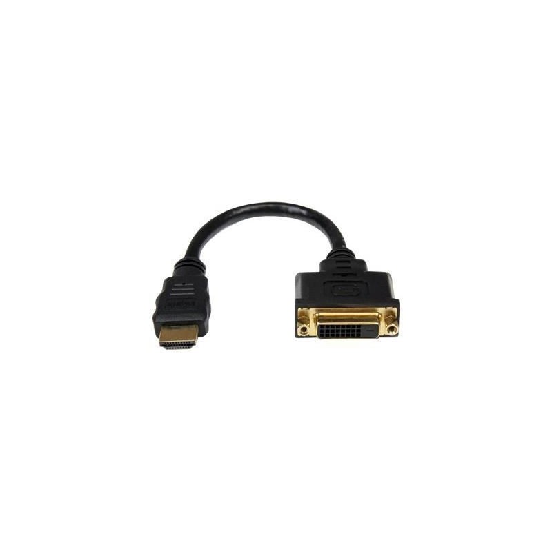 Câble adaptateur HDMI vers DVI-D de 20 cm - Câble adaptateur vidéo HDMI vers DVI-D de 20 cm - HDMI mâle vers DVI femelle