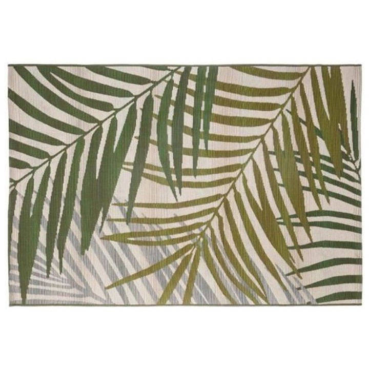 Tapis de salon tropical - 100 x 150 cm - Vert