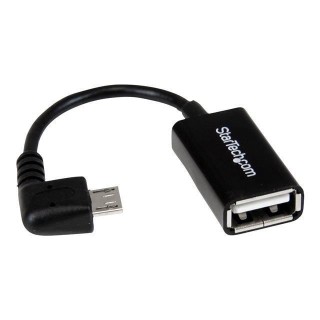 Adaptateur Micro USB coudé droit vers USB Host OTG - Câble Micro USB