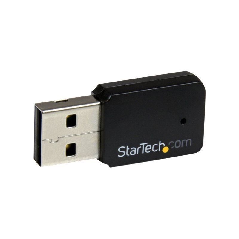 StarTech.com Mini adaptateur USB 2.0 réseau sans fil AC600 double bande - Clé USB WiFi 802.11ac 1T1R (USB433WACDB)