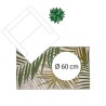 Tapis de salon tropical - 100 x 150 cm - Vert