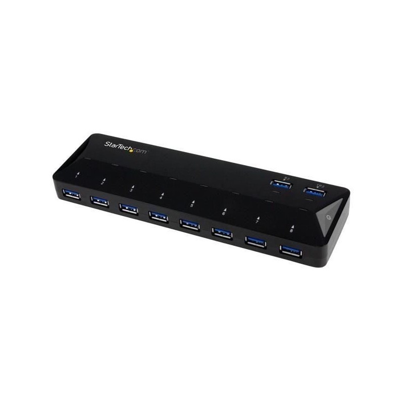 StarTech.com Hub USB 3.0 a 10 ports avec ports de charge et synchronisation - 2x 1,5 A (ST103008U2C)